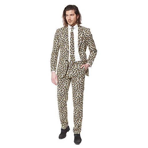 OppoSuits solid color party suits for men - purple prince - full suit: includes pants, jacket and tie abito da uomo, 46