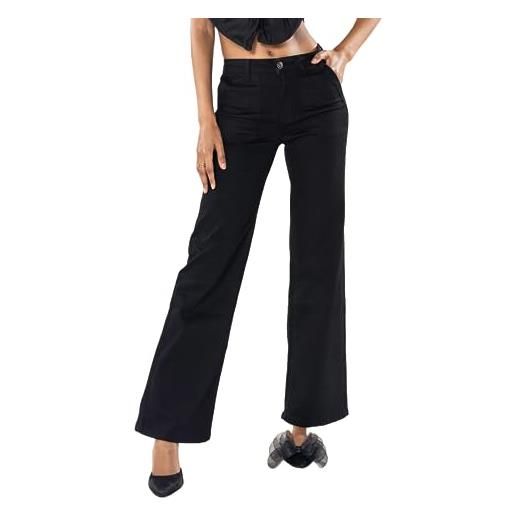Nina Carter p123 jeans da donna bootcut a vita alta, jeans stretch, bianco (p123-9), xs szczupły