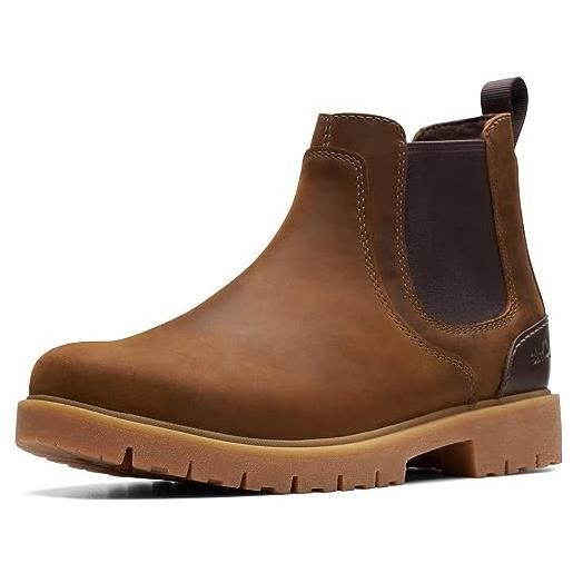 Clarks rossdale top mens chelsea boots 42 eu beeswax
