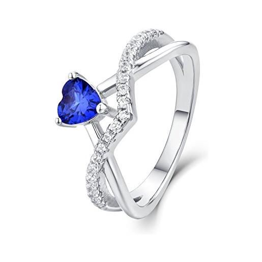starchenie starnny anelli donna argento 925, anelli fidanzamento anniversario amore a forma di cuore with 5a zirconia cubica birtstone regali di gioielli per donna，22