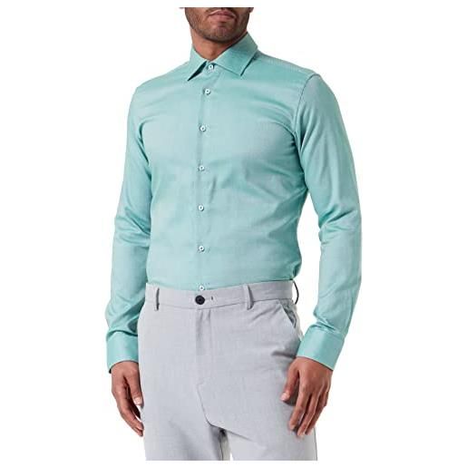 Seidensticker chemise à manches longues x-slim fit camicia, verde, 40 uomo
