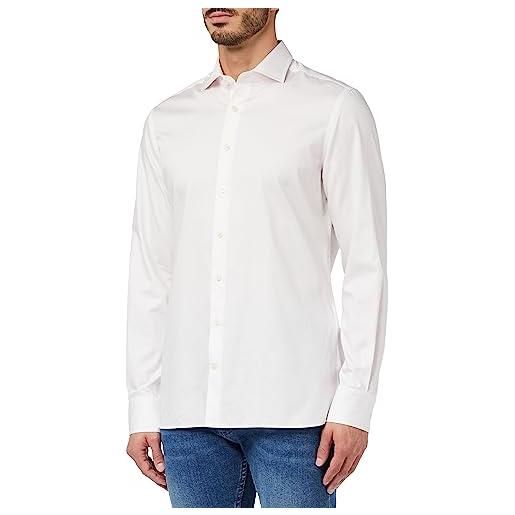 Hackett London micro striscia di twill camicia, bianco (bianco/rosa), m uomo