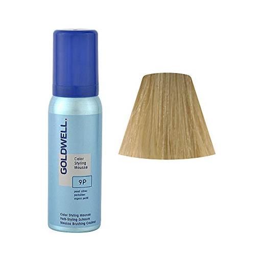 Goldwell color styling mousse 9p, colore argento perla, 0.75 ml