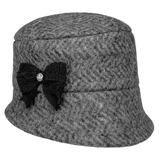LIERYS cappello in lana linvisa cloche donna - made italy invernale con visiera, visiera autunno/inverno - taglia unica grigio