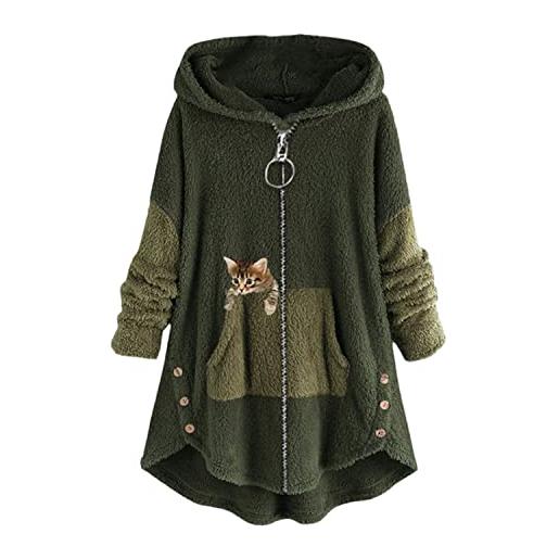 Vhersily Felpa Da Donna Con Cappuccio E Cane Gatto Titolare - Foto 3