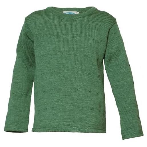 Reiff, maglione rotondo in lana merino per bambini, a maniche lunghe, 100% lana vergine (kbt), salvia, 104