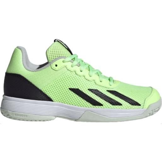 ADIDAS scarpe da tennis courtflash junior green spark/aurora black/lucid lemon