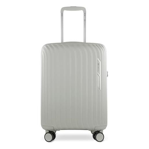 bugatti hera valigia rigida s con 4 ruote, valigia da viaggio leggera, trolley per bagagli a mano, crema