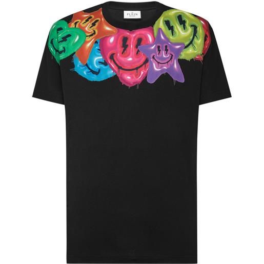 Philipp Plein t-shirt con stampa smile - nero