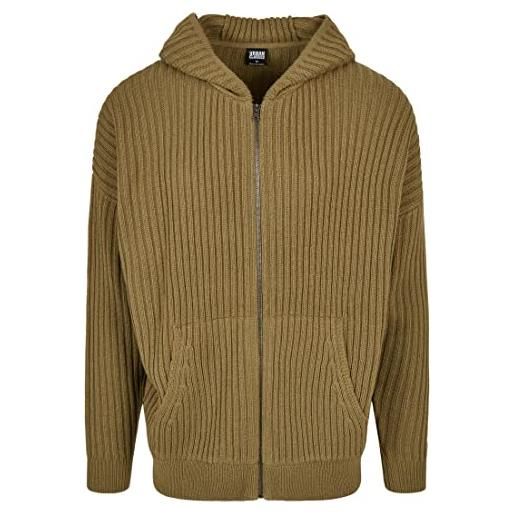 Urban Classics knitted zip hoody felpa con cappuccio, tinioliva, 5xl uomo