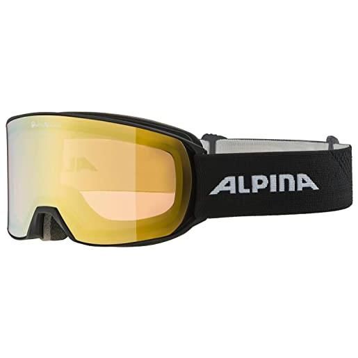 ALPINA unisex - adulti, nakiska qv occhiali da sci, black matt, one size