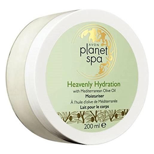 Avon, planet spa, heavenly hydratation, crema per corpo con olio di oliva