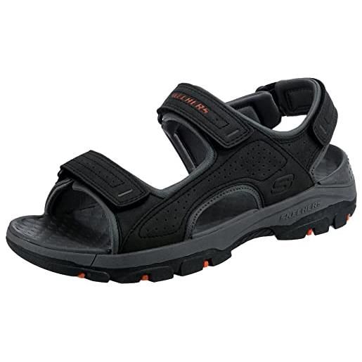 Skechers sandali da uomo tresmen-garo con punta aperta, marrone, 44 eu