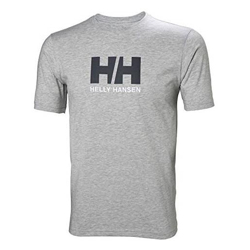 Helly Hansen uomo maglietta hh logo, l, grigio melange