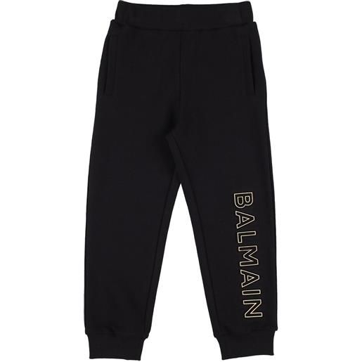 BALMAIN pantaloni in felpa di cotone organico