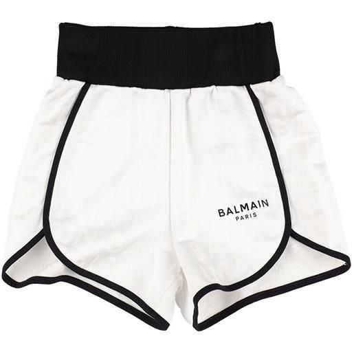 BALMAIN shorts in felpa di cotone