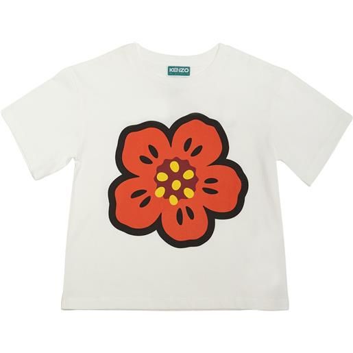KENZO KIDS t-shirt in jersey di cotone stampato