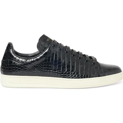 TOM FORD sneakers low top warwick stampa coccodrillo