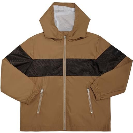 BOSS giacca a vento in nylon impermeabile / cappuccio