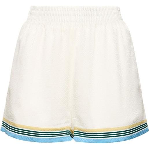 CASABLANCA shorts in raso di seta stampato