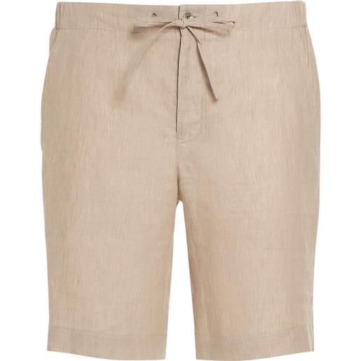 LORO PIANA shorts solaire in lino / coulisse