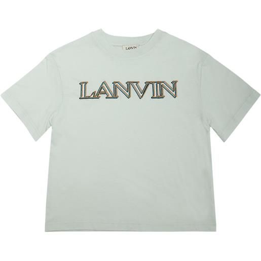 LANVIN t-shirt in jersey di cotone con logo
