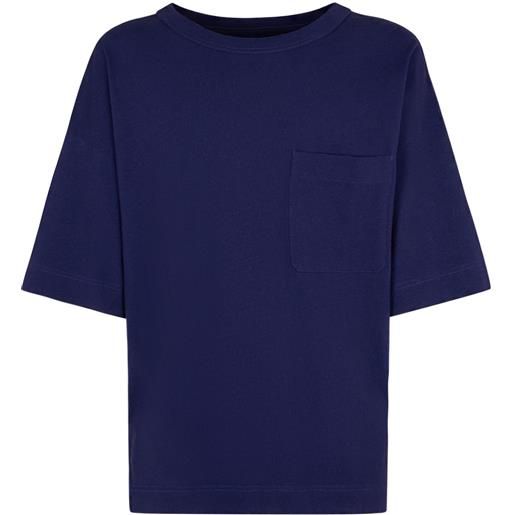 LEMAIRE t-shirt boxy fit in cotone e lino