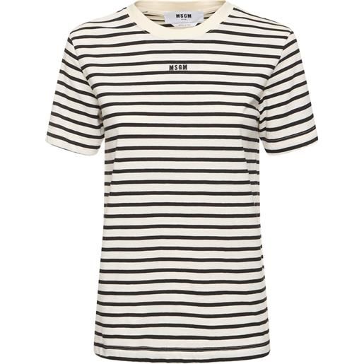 MSGM t-shirt in cotone a righe