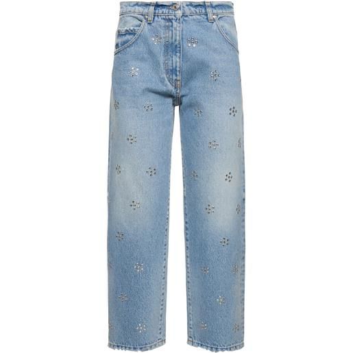 MSGM jeans cropped in denim di cotone