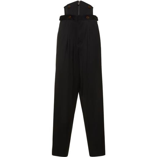 VIVIENNE WESTWOOD pantaloni vita alta macca