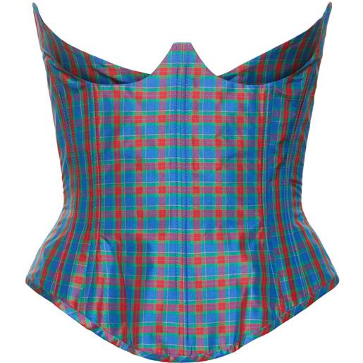 VIVIENNE WESTWOOD corsetto bella in taffetà check