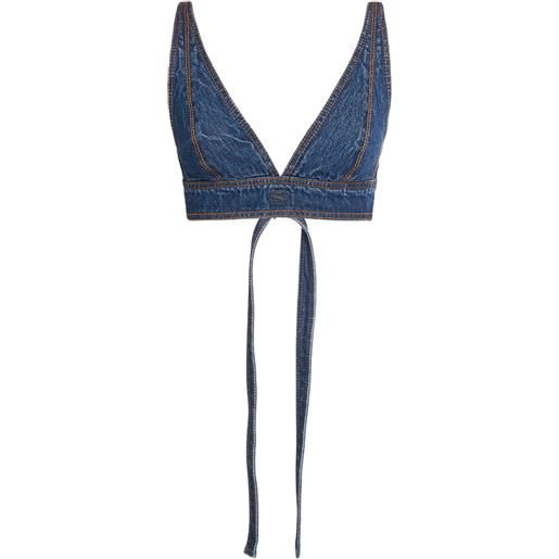 ETRO crop top in denim