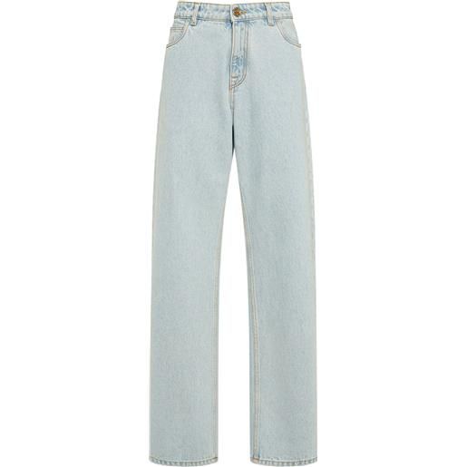 ETRO jeans larghi vita alta in denim washed