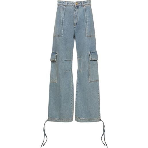 MOSCHINO jeans larghi cargo in denim