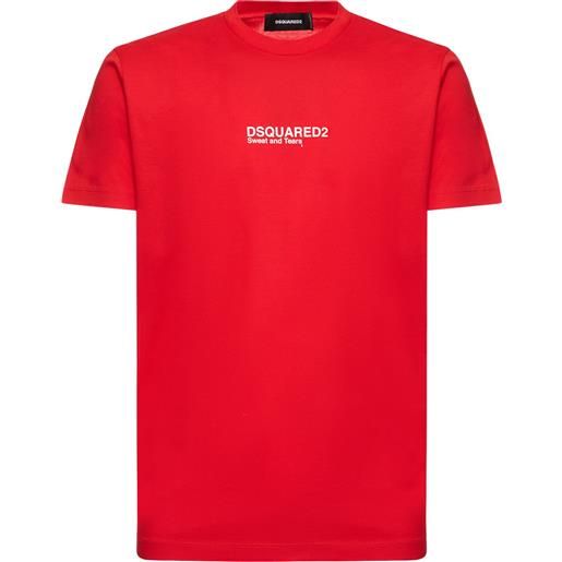 DSQUARED2 t-shirt in jersey di cotone con logo