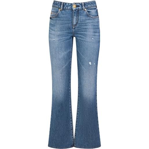 BALMAIN jeans flared in denim di cotone