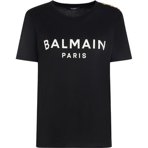 BALMAIN t-shirt in cotone con logo