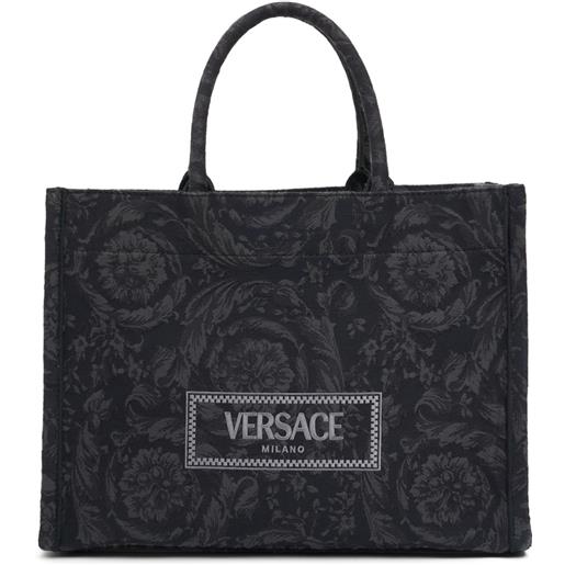 VERSACE borsa shopping grande barocco in tela jacquard