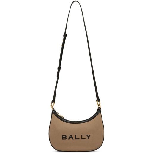 BALLY borsa bar ellipse in tela con logo