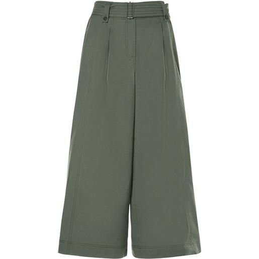 WEEKEND MAX MARA pantaloni larghi recco in tela di cotone / cintura