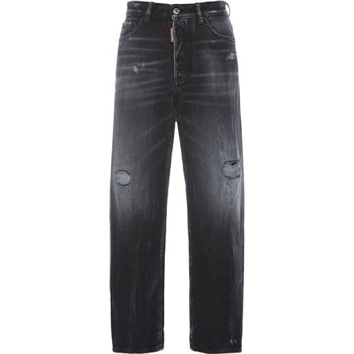 DSQUARED2 jeans cropped vita alta boston distressed