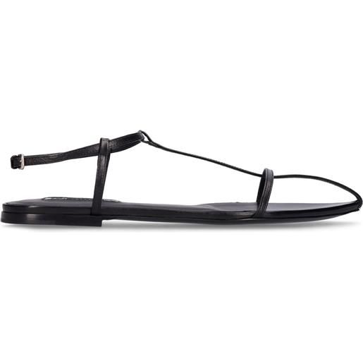JIL SANDER sandali in pelle con t-bar 10mm