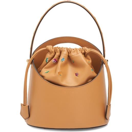 ETRO borsa media saturno in pelle con ricami