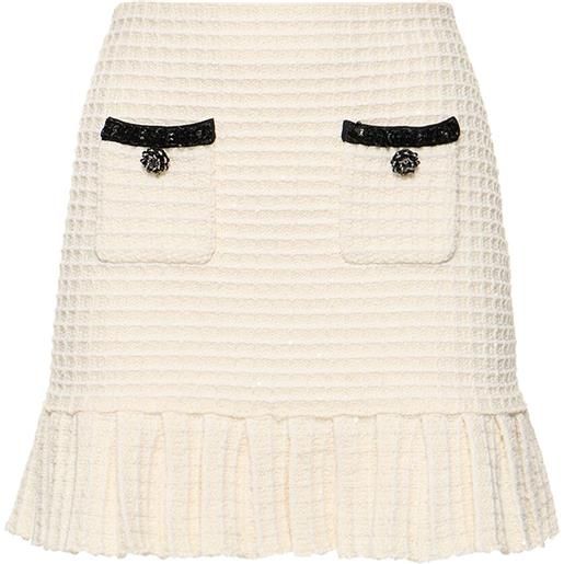 SELF-PORTRAIT minigonna in maglia texturizzata