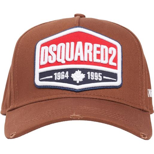 DSQUARED2 cappello baseball in cotone con patch