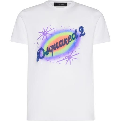 DSQUARED2 t-shirt in jersey di cotone con stampa