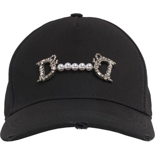 DSQUARED2 cappello baseball d2 / perle d'imitazione