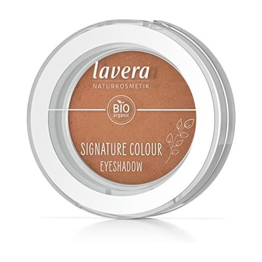 lavera signature colour eyeshadow -burnt albicocca 04- arancione - olio di mandorle biologico e vitamina e - vegano - opaco - colore intenso pay-off (1 pz. )