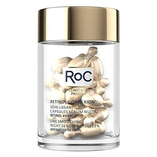 RoC - retinol correxion line smoothing siero notte - anti rughe e invecchiamento - idratante e rassodante - leviga la pelle - capsule 30 pezzi