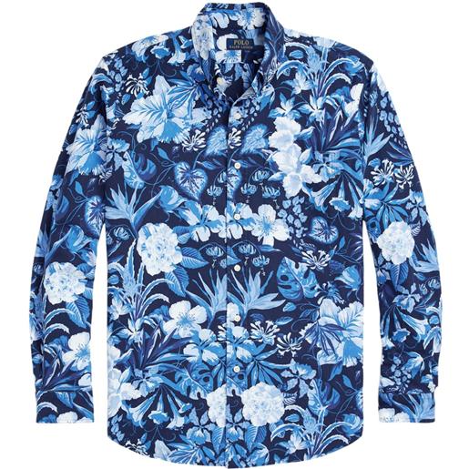 Polo Ralph Lauren camicia oxford a fiori - blu